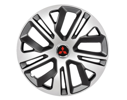 Set 4 capace roti 14`` Raven Gri-Negru, Compatibile cu Mitsubisi