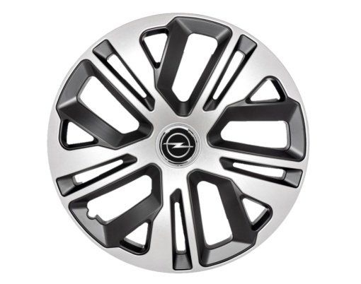 Set 4 capace roti 15`` Raven Gri-Negru, Compatibile cu Opel,