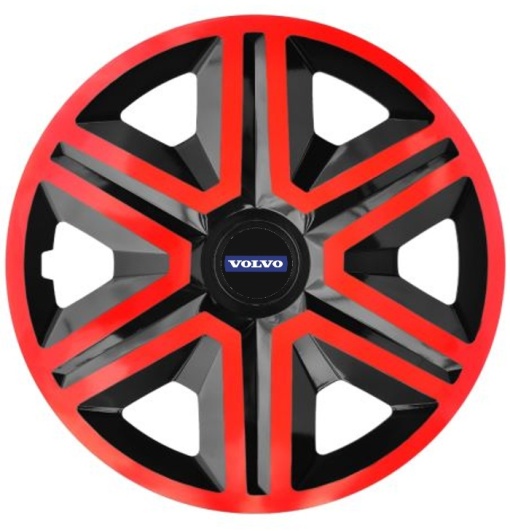 Set 4 Capace Roti Action Rosu-Negru R16, Pentru Volvo