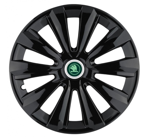 Set 4 Capace Roti Autohelix MSA® potrivite jantelor de 16 inch, pentru Skoda Verde model Delta Black