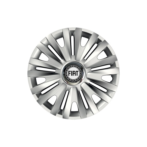 Set 4 capace roti Cu Inel Cromat Royal R15 pentru gama auto Fiat