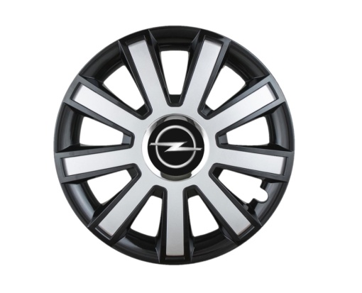 Set 4 capace roti Flash Gri-Negru R14 pentru gama auto Opel