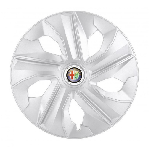 Set 4 Capace Roti, potrivite jantelor de R14, pentru Alfa Romeo, model luna cromat