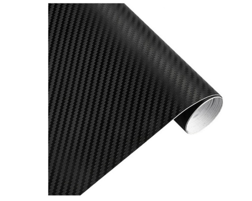 Folie autocolant Carbon 3D Neagra , iesire in relief, 127 x 100cm - Img 1