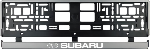 Set 2 bucati, suport numar inmatriculare argintiu Subaru