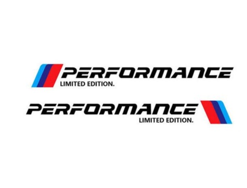 Set 2 stickere "performance limited edition" 50x5,8 cm