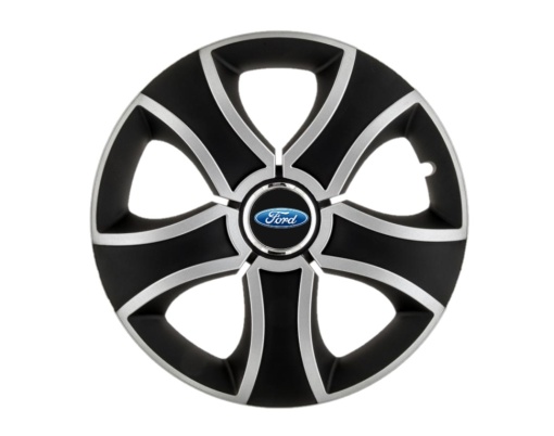 Set 4 capace roti Bis Gri-Negru R15 pentru gama auto Ford
