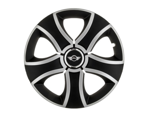 Set 4 capace roti Bis Gri-Negru R15 pentru gama auto Mini Cooper