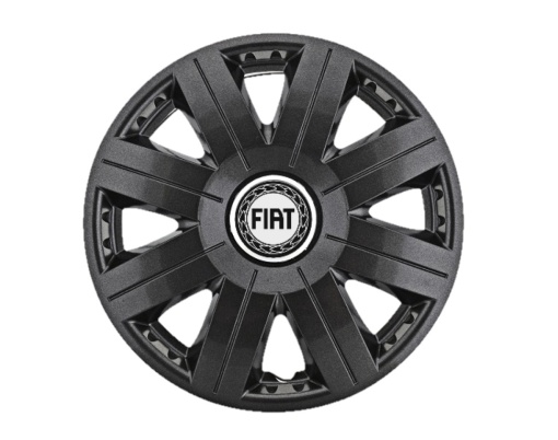 Set 4 capace roti Cosmos Negru R15, pentru gama auto Fiat