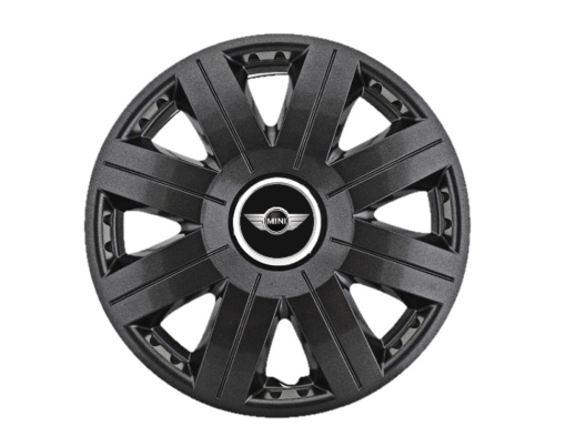 Set 4 capace roti Cosmos Negru R15, pentru gama auto Minicooper