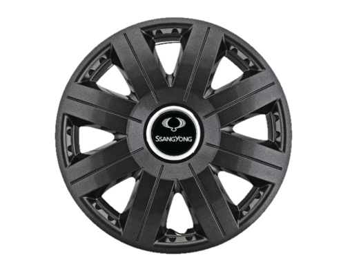Set 4 capace roti Cosmos Negru R15, pentru gama auto SsangYong