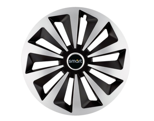 Set 4 capace roti Fox Gri-Negru R14 pentru gama auto Smart