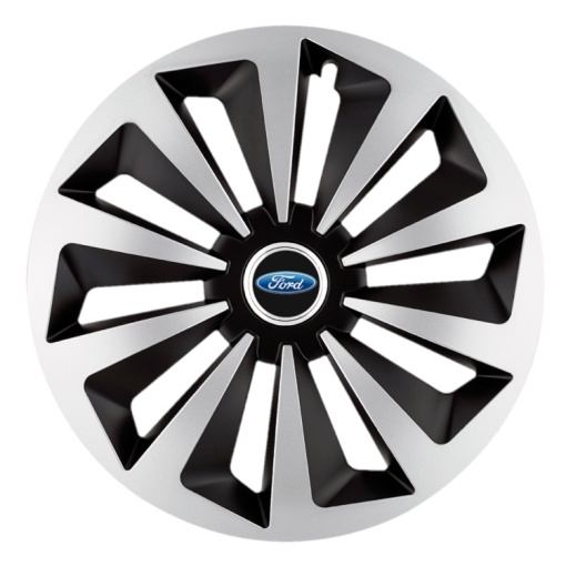 Set 4 capace roti Fox Gri-Negru R16 pentru gama auto Ford