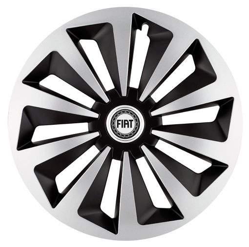 Set 4 capace roti Fox Gri-Negru R17 pentru gama auto Fiat