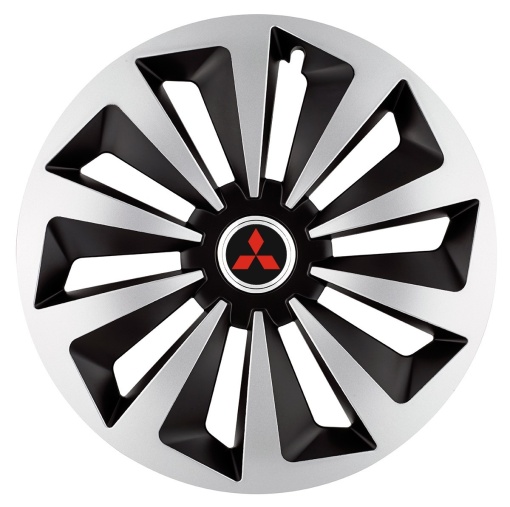 Set 4 capace roti Fox Gri-Negru R17 pentru gama auto Mitsubishi