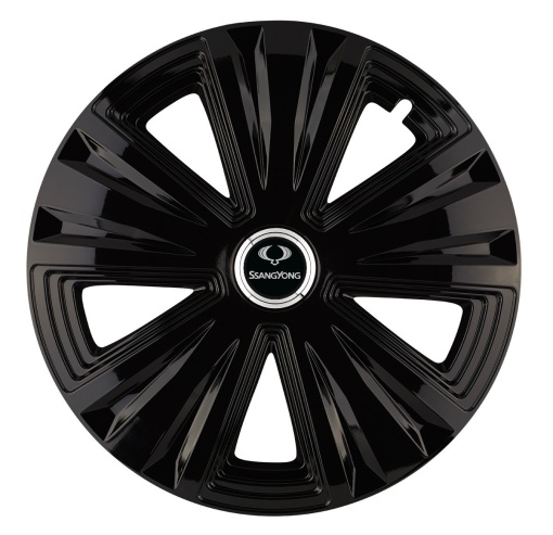 Set 4 capace roti Glory negru R16 pentru gama auto SsangYoung