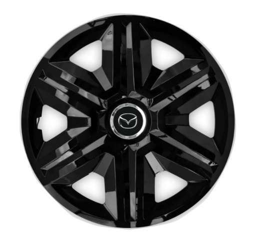 Set 4 capace roti hubcaps fast black R16 pentru gama auto Mazda