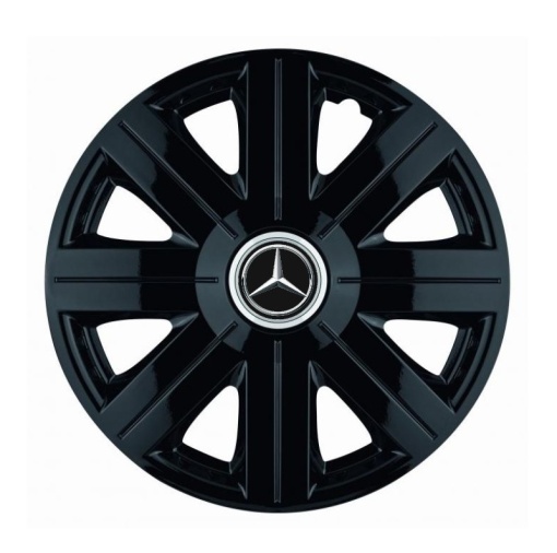 Set 4 Capace Roti, potrivite jantelor de R16, pentru Mercedes-Benz, model Cosmos Negru