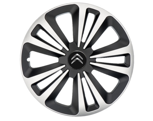 Set 4 Capace Roti Terra Gri-Negru R15, pentru gama auto Citroen