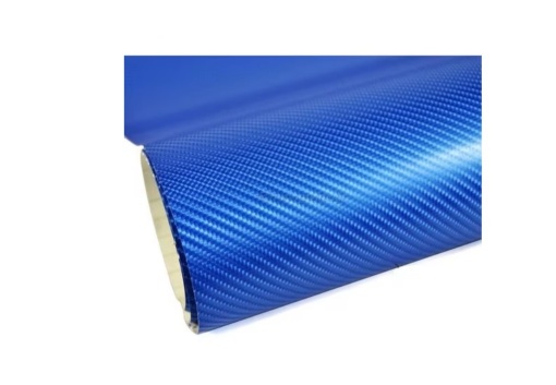 Folie carbon 3D albastra latime 1.27m