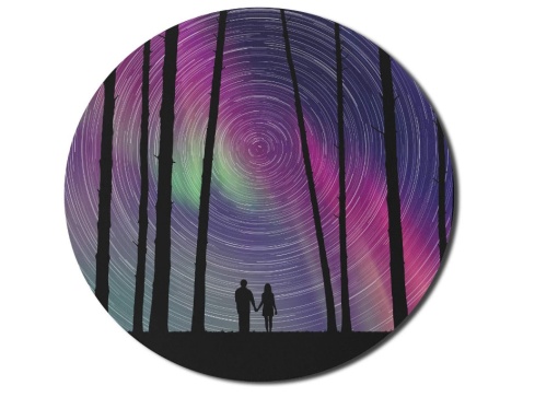 Mousepad Aurora boreala 20 x 20 cm