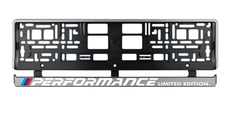 Set 2 bucati, suport numar inmatriculare argintiu BMW Performance