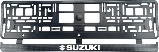 Set 2 bucati, suport numar inmatriculare Carbon, Suzuki