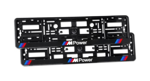 Set 2 suporti numar inmatriculare personalizat - M Power