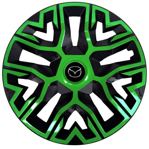 Set 4 Capace Roti 16 `` Best Verde-Negru, Compatibile Cu Mazda