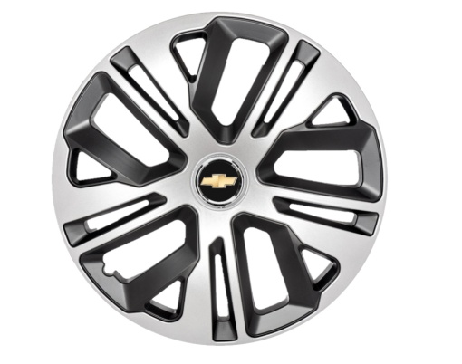 Set 4 capace roti 16`` Raven Gri-Negru, Compatibile cu Chevrolet