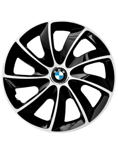 Set 4 Capace Roti Autohelix MSA® potrivite jantelor de 14 inch, pentru BMW, model Stig Extra Black & White