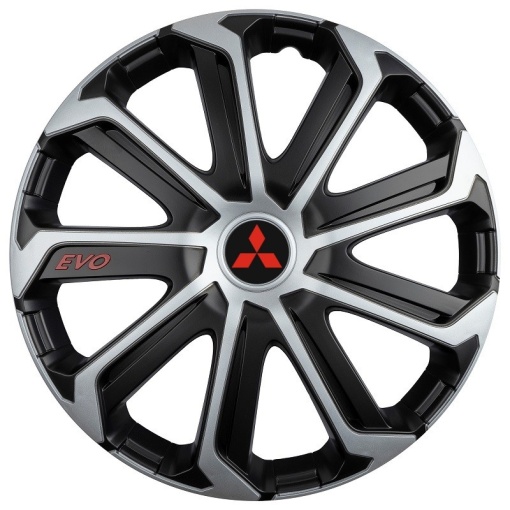 Set 4 Capace Roti Evo Gri-Negru R15, pentru MITSUBISHI