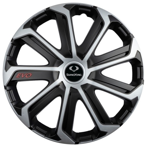 Set 4 Capace Roti Evo Gri-Negru R16, pentru SSANGYONG