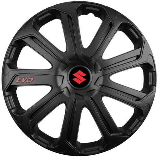 Set 4 Capace Roti Evo Negru R16, Pentru Suzuki