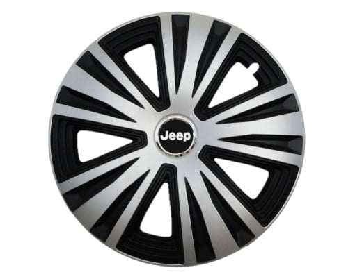 Set 4 capace roti Glory Gri-Negru R15, pentru gama auto Jeep