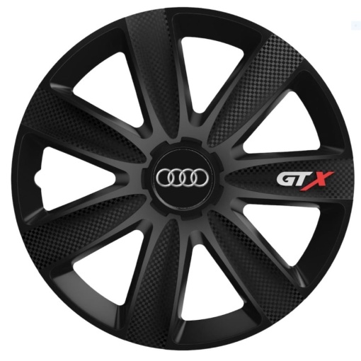 Set 4 capace Roti Gtx Carbon Negru R16, Compatibil Cu Audi