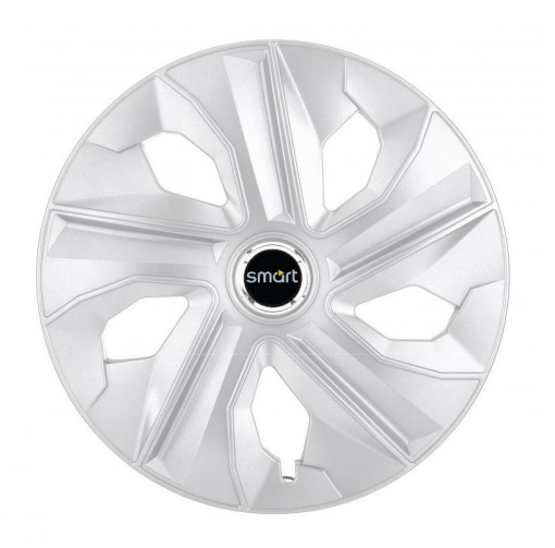 Set 4 Capace Roti, potrivite jantelor de R14, pentru Smart, model luna cromat
