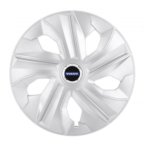 Set 4 Capace Roti, potrivite jantelor de R14, pentru Volvo, model luna cromat