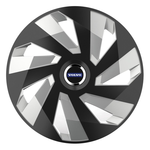 Set 4 Capace Roti, potrivite jantelor de R16, pentru Volvo, model vector black and silver