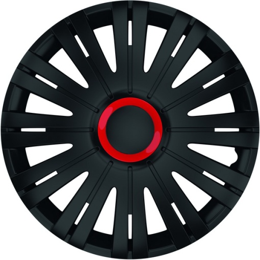 SET CAPACE ROTI 16` NEGRE CU INEL ROSU ACTIVE