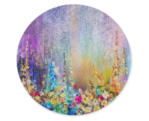 Mousepad Flori colorate, 20 x 20 cm