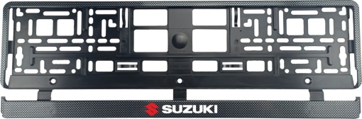 Set 2 bucati, suport numar inmatriculare Carbon, Suzuki II