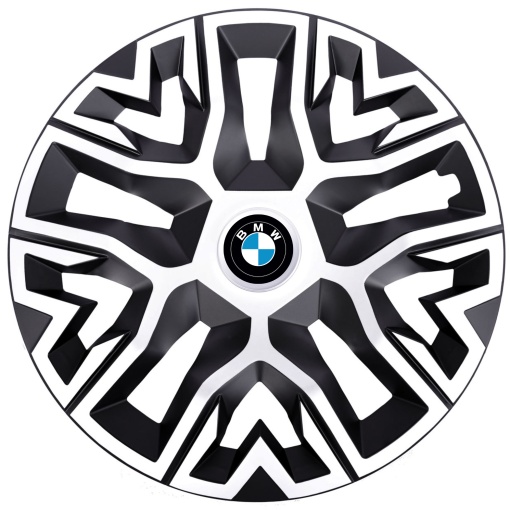 Set 4 Capace Roti 16 `` Best Alb-Negru, Compatibile Cu BMW