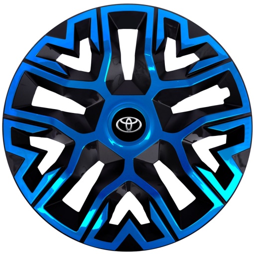 Set 4 Capace Roti 16 `` Best Albastru-Negru, Compatibile Cu Toyota