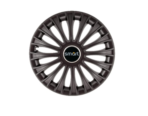 Set 4 capace roti Dino Negru R15, pentru gama auto Smart