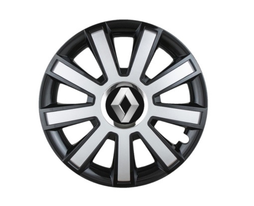 Set 4 capace roti Flash Gri-Negru R16 pentru gama auto Renault