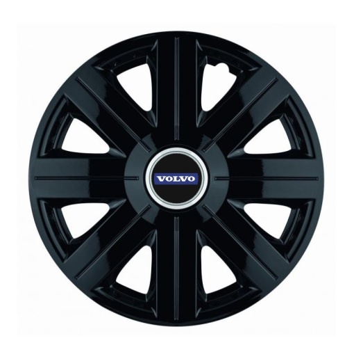 Set 4 Capace Roti, potrivite jantelor de R14, pentru Volvo, model Cosmos Negru