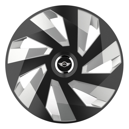 Set 4 Capace Roti, potrivite jantelor de R15, pentru Mini, model vector black and silver
