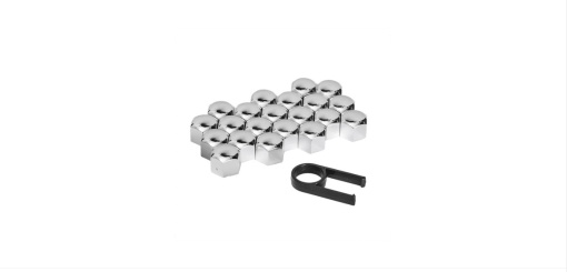 Set capace cromate, ornament pentru prezoane, 17mm