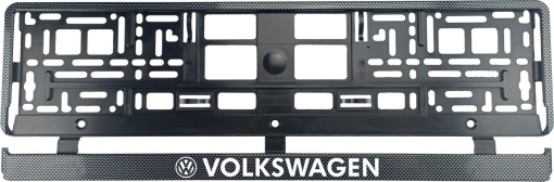 Set 2 bucati, suport numar inmatriculare carbon VW